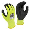 Radians Radians¬Æ Axis‚Ñ¢ Cut Resistant PU Palm Gloves, Hi-Vis Yellow/Black, L, 1 Pair RWG558L